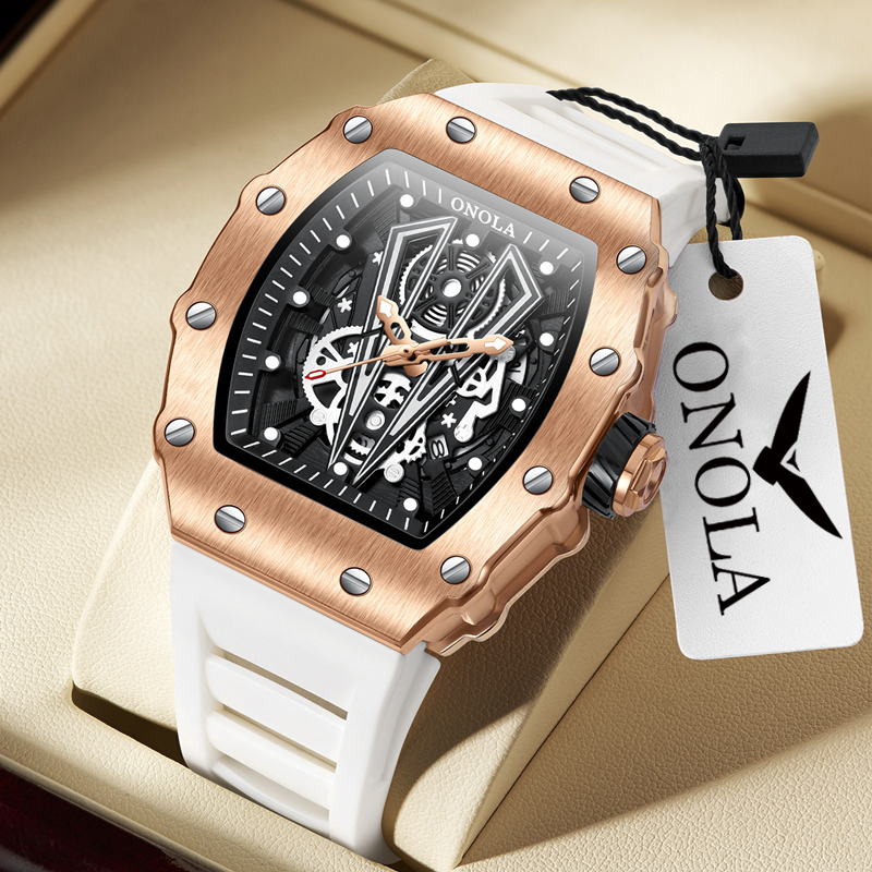 Luxury Watch Investment - ONOLA 3826 แบรนด์กีฬาหรูหรา Tonneau นาฬิกาผู้ชายนาฬิกาข้อมือกลางแจ้งนาฬิกากันน้ํา Casual