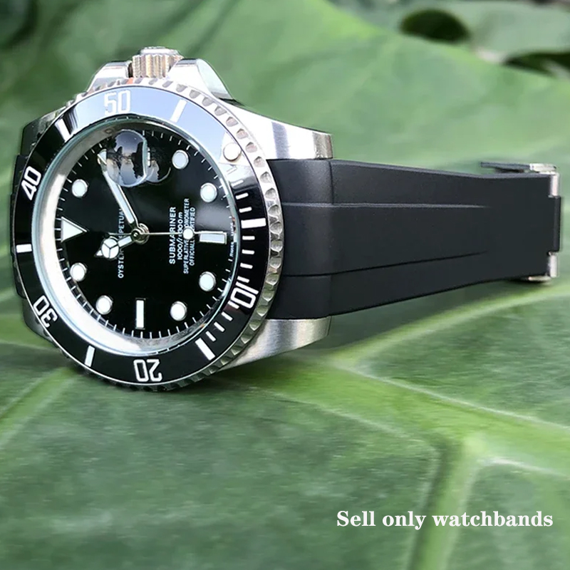 Luxury Watch Rolex - สำหรับ Rolex Yacht-Master Submariner Datejust สายนาฬิกาซิลิโคนพรีเมียม