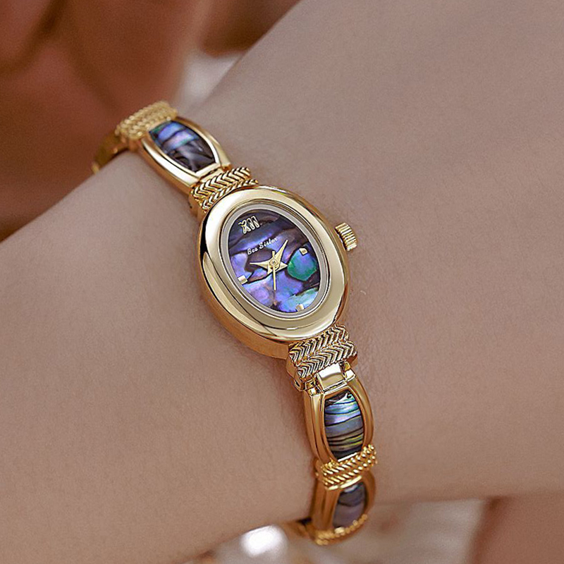 Luxury Watch Brand For Women - นาฬิกาข้อมือผู้หญิง หน้าปัดรูปไข่ แบรนด์ดัง หรูหรา ดีไซน์โดดเด่น สีทอง
