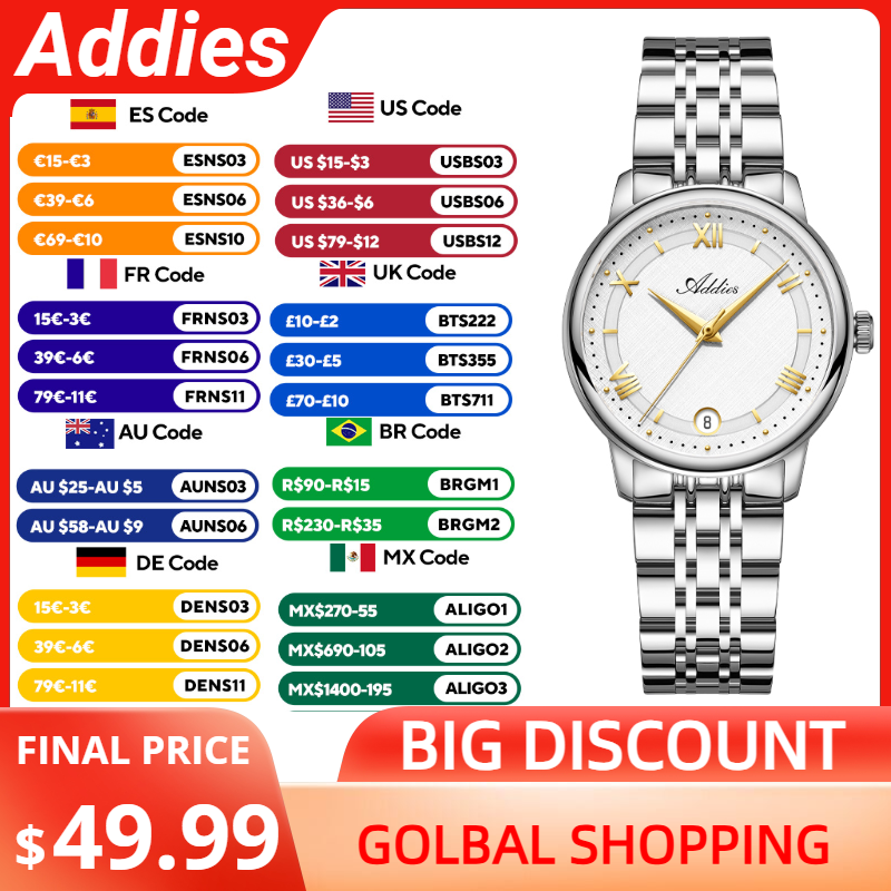 Luxury Watch Business - แอดดี้ส์ นิว ลักชัวรีนาฬิกาผู้หญิง 31 มม. แซฟไฟร์คริสตัล