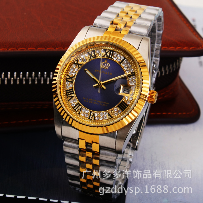 Luxury Watch Investment - 2016 Luxury HK REGINALD ยี่ห้อนาฬิกาข้อมือ Golden