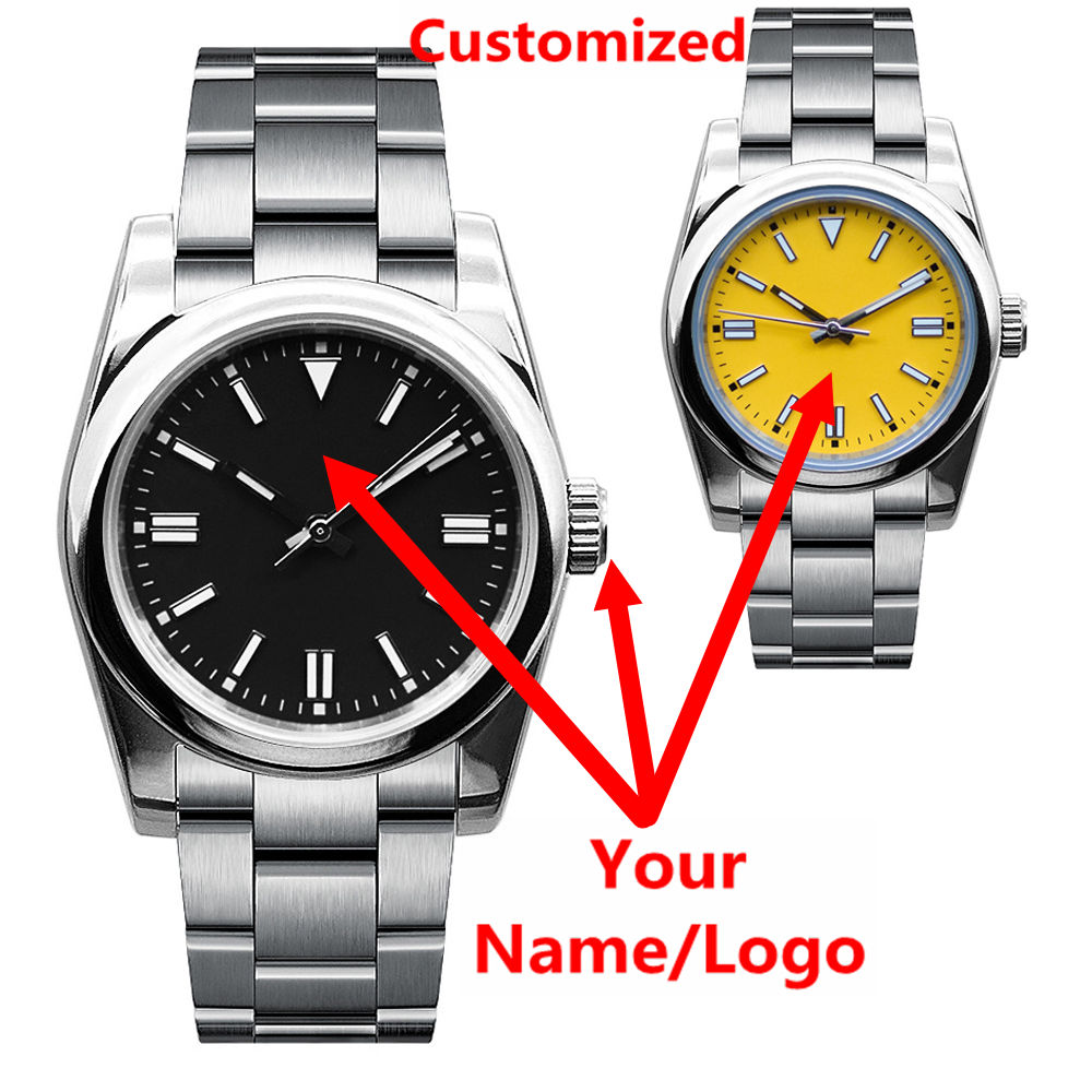 Luxury Watch Quality - นาฬิกาข้อมือผู้ชายโลโก้สั่งทำพิเศษ แซฟไฟร์ หรูหรา NH35/miyota ระบบออโตเมติก ขนาด