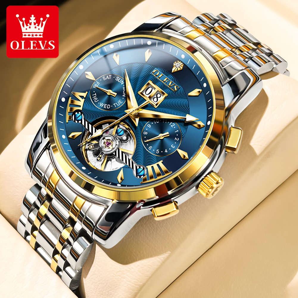 Luxury Watch Business - นาฬิกา OLEVS สำหรับผู้ชาย หรูหรา แฟชั่น สายสแตนเลสอย่างดี