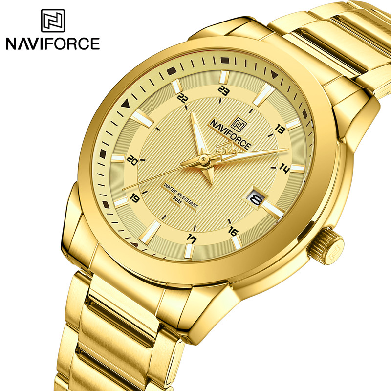 Luxury Watch Investment - 2024 TOP ยี่ห้อ NAVIFORCE Mens นาฬิกาสแตนเลส