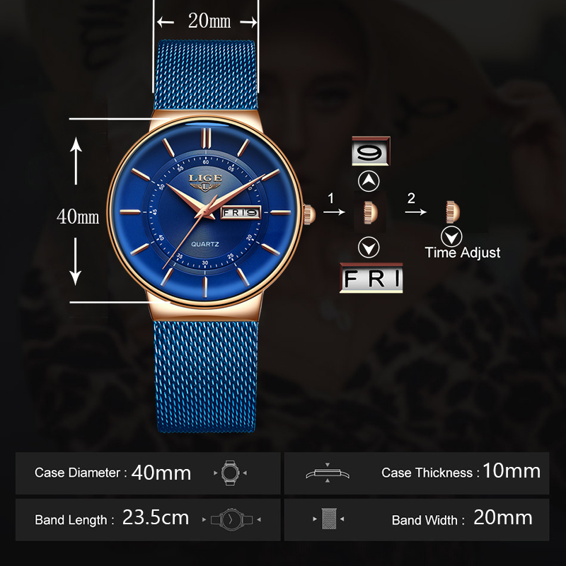 นาฬิกาข้อมือผู้หญิง LIGE แบรนด - Luxury Watch Brand For Women บทวิจารณ์และราคา