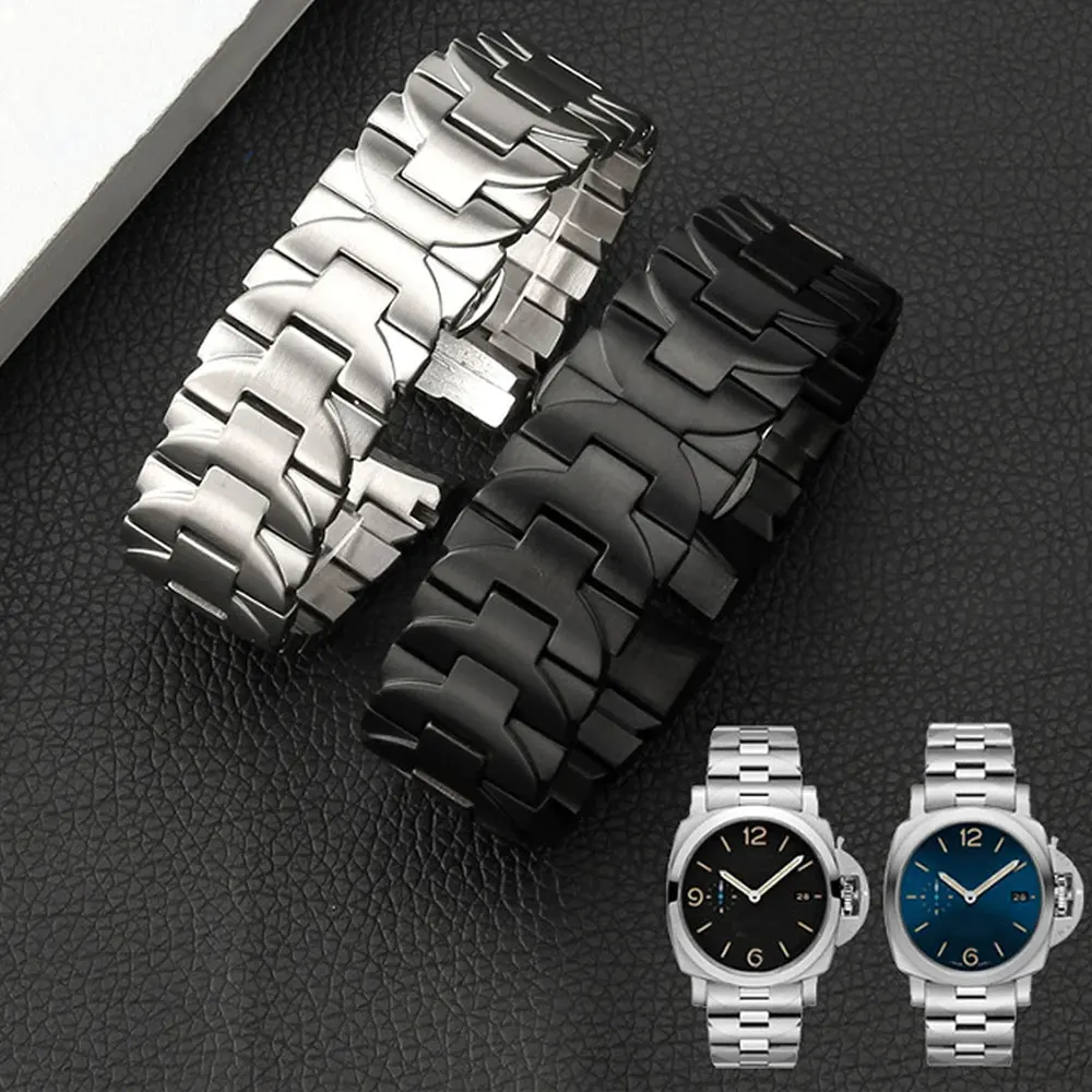 22 มม.24 มม.สแตนเลสสตีลสร้อยข้ - Luxury Watch Panerai บทวิจารณ์และราคา
