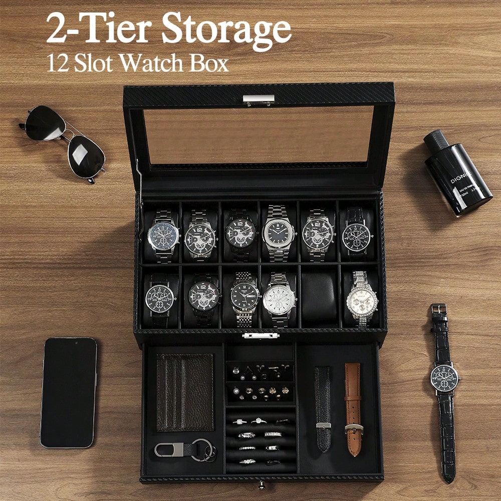 กล่องใส่นาฬิกาหนัง 12 ช่อง พร้ - Luxury Watch Tier บทวิจารณ์และราคา
